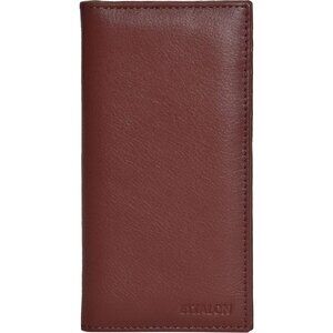 Leather Standard Register Checkbook Case Cognac